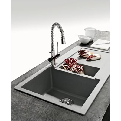 Franke Maris mrg 651 évier double cuve + égouttoir 97 cm gris pierre fragranite