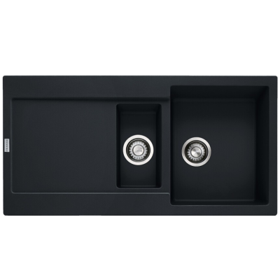 Franke Maris mrg 651 fregadero 2 senos + escurridor 97 cm fragranite negro mate