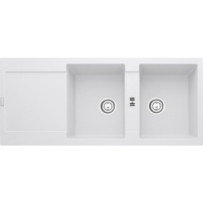 Franke Maris mrg 621 lavello doppia vasca + gocciolatoio 116 cm fragranite bianco
