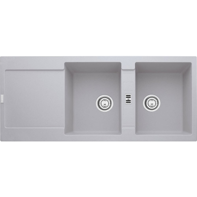 Franke Maris mrg 621 évier double cuve + égouttoir 116 cm aluminium fragranite