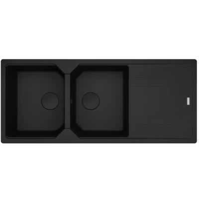 Franke Urban ubg 621-116 fregadero doble seno + escurridor 116 cm fragranite negro