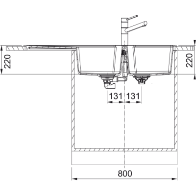 Franke Urban ubg 621-116 double bowl sink + drainer 116 cm fragranite black