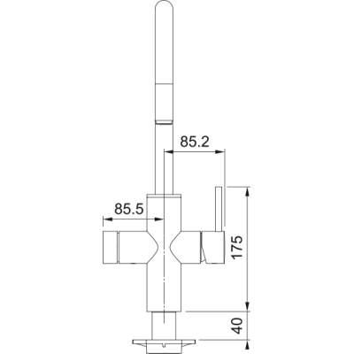 Franke Mythos Water Hub Sparkling 160.0708.956 Edelstahl-Filtersystemmischer