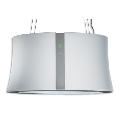 Falmec zephiro e.ion system cappa isola 67 cm vetro bianco