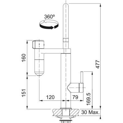 Franke Vital Kapseln 120.0621.229 Mixer mit integriertem Wasserfilter