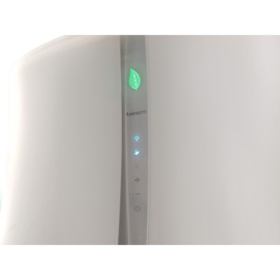 Falmec zephiro e.ion system cappa isola 67 cm vetro bianco