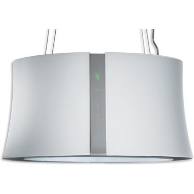 Falmec zephiro e.ion system cappa isola 67 cm vetro bianco