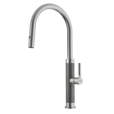 Mythos Masterpiece Mischbatterie + Handbrause aus satiniertem Edelstahl
