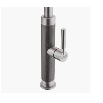 Mythos Masterpiece Mischbatterie + Handbrause aus satiniertem Edelstahl