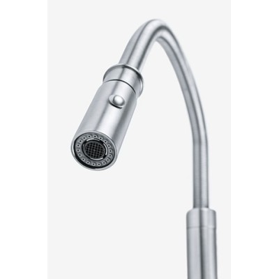 Franke Pescara L mixer tap + satin stainless steel hand shower