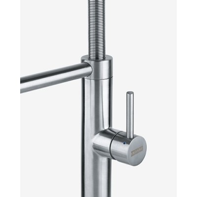Mitigeur Franke Pescara L + douchette en acier inoxydable satiné