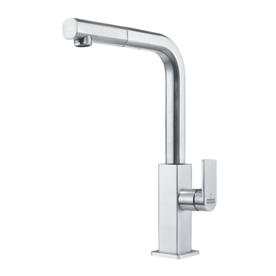 Franke Mythos Grifo monomando para ducha + ducha de mano de acero inoxidable satinado