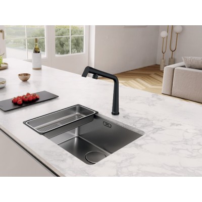 Franke Icon grifo de cocina mezclador con caño giratorio negro mate