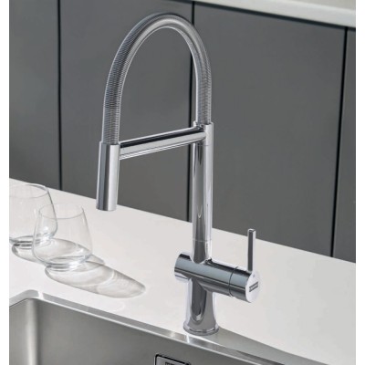 Franke Active semi pro rubinetto miscelatore + doccino cromo