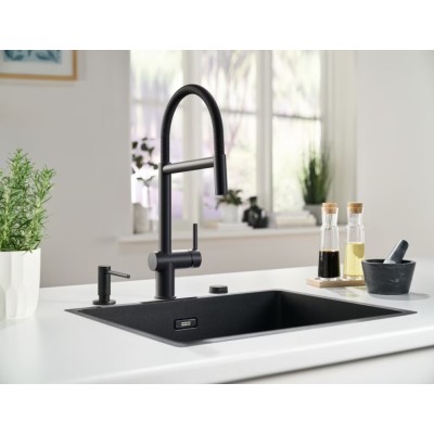 Mitigeur Franke Active semi pro + douchette noir mat