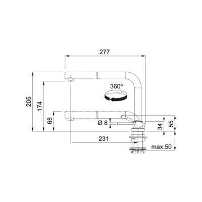 Franke Active Window Mitigeur de douche sous fenêtre + douchette chromée