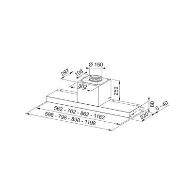 Franke Aq Sense fsas a90 bk/xs hotte sous meuble encastrable 90 cm