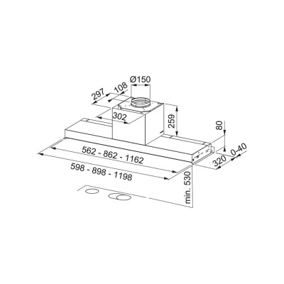 Franke Style Drip-Free FST Drip-Free 60 x Unterbauhaube für Induktion 60 cm