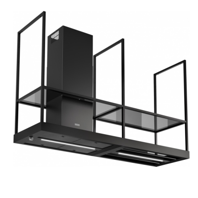 Franke Mythos T-Shelf fmy bk mat f180 hotte îlot 180 cm noir mat