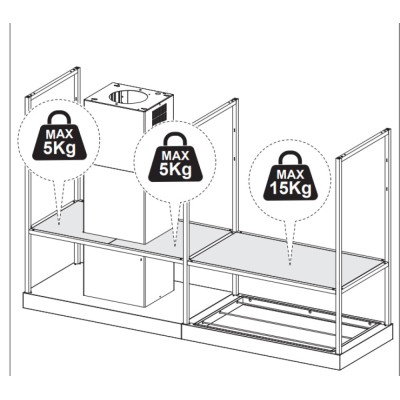 Franke Mythos T-Shelf fmy bk mat f180 hotte îlot 180 cm noir mat