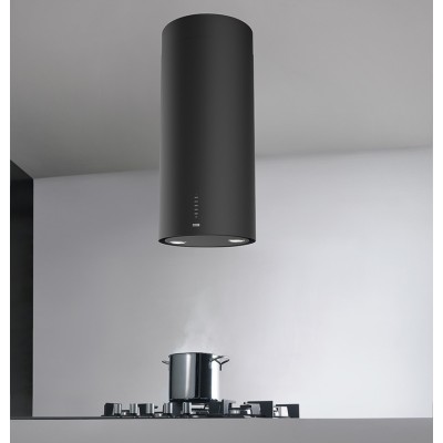 Franke ftu plus 3707 i bk Tube Plus runde Inselhaube 37 cm mattschwarz