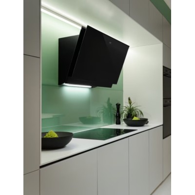 Franke Mythos fmy pro 907 fm bk/bk mat kl hotte murale 90 cm verre noir