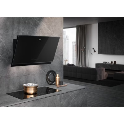 Franke Mythos fmy pro 907 fm bk/bk mat kl hotte murale 90 cm verre noir