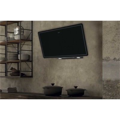 Franke Smart Glass fpj 915 v bk/dg campana de pared 90 cm vidrio negro