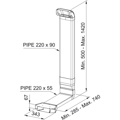 Franke 112.0711.985 Kit Filtrante con uscita laterale zoccolo