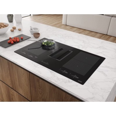 Franke fmy 839 he Mythos 2Gether Glass induction hob with integrated hood 83 cm