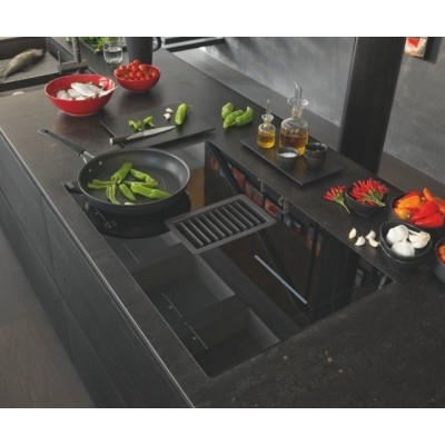 Franke fmy 839 hi Mythos 2Gether Glass induction hob with integrated hood 83 cm