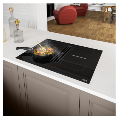 Franke fsm 7081 hi Smart 2Gether Black Lines induction hob with integrated hood 70 cm