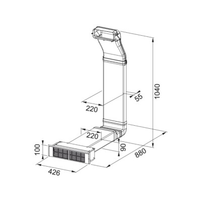 Franke 112.0678.323 Kit scarico aria 10 cm