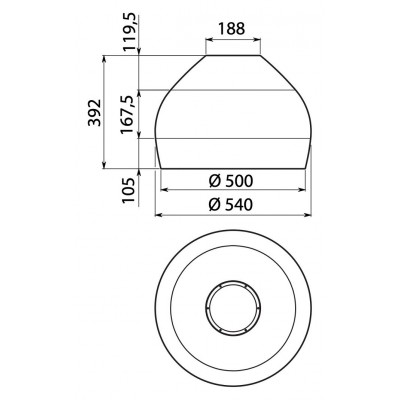 Okap wyspowy Falmec Sophie Circle.tech 54 cm w kolorze antracytowym