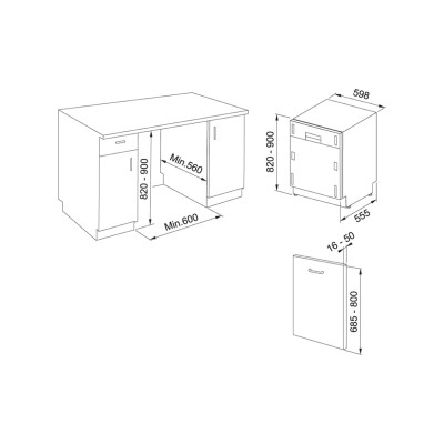 Franke fdw 614 d10p dos lp c lavastoviglie incasso 60 cm scomparsa totale