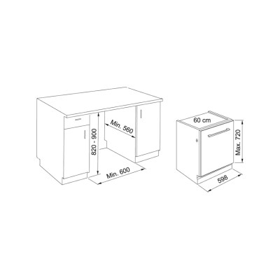 Franke fdw 614 d10p dos c lavastoviglie incasso 60 cm scomparsa totale