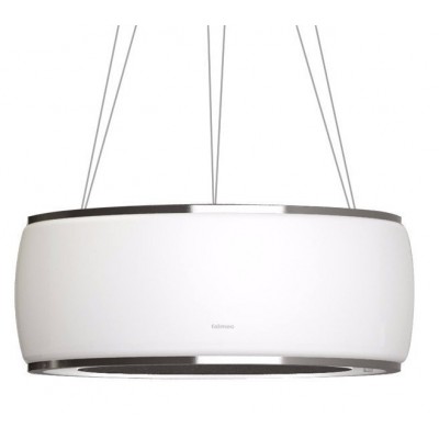 Falmec soffio circle.tech island hood 58 cm white glass csai58.e0