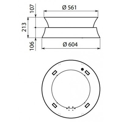 Falmec dama circle.tech island hood 60 cm white cdcn60.e0