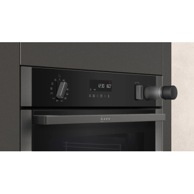 Neff b6avh7ag0 N50 built-in pyrolytic steam oven 60 cm black - graphite