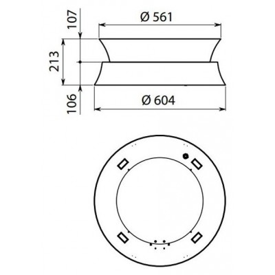 Falmec Dama Circle.Tech Inselhaube 60 cm Gunmetal cdcn60.e0