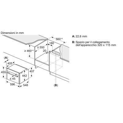 Neff c29dr1xy0 N70 kompakter Einbau-Dampfbackofen H 45 cm