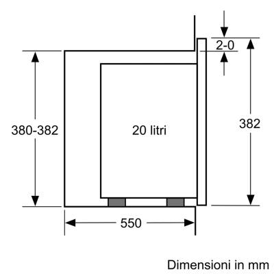Neff hlawd23g0 N50 Einbau-Mikrowellenherd, H 38 cm, Schwarz – Graphit