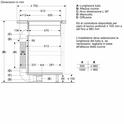 Neff v68pyx4c0 N90 Induktionskochfeld mit integrierter Dunstabzugshaube 80 cm bündig mit der Oberseite