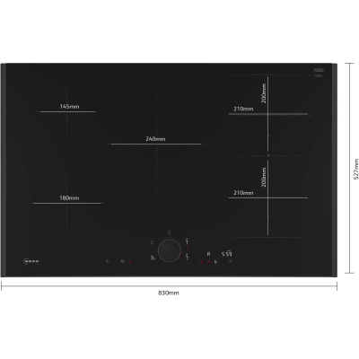 Neff t68auv4c0 N90 table de cuisson à induction 83 cm noir - anthracite