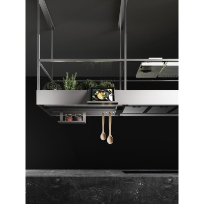 Falmec spazio circle.tech 180 cm okap wyspowy ze stali nierdzewnej