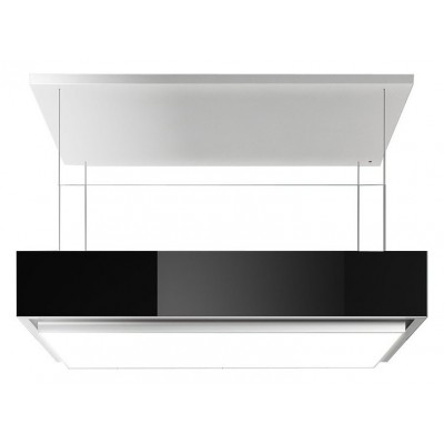 Falmec levante circle.tech island hood 120 cm black glass