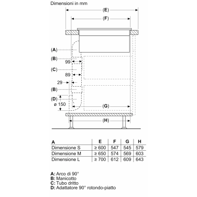 Neff v57thq4l0 Plaque à induction N70 avec hotte intégrée cadre 70 cm