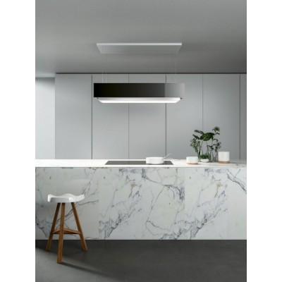 Falmec Levante Circle.Tech Inselhaube 120 cm schwarzes Glas clvi20.e0