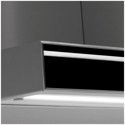 Okap wyspowy Falmec Lumina NRS Silent 90 cm, czarne szkło