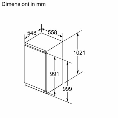 Neff ki2326dd1 N70 Einbau-Säulenkühlschrank + Gefrierschrank H 102 cm